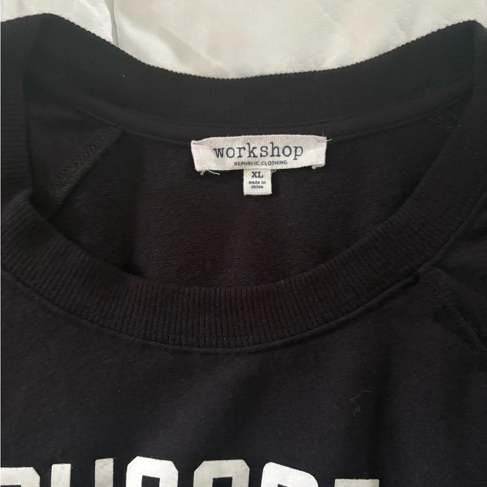 Workshop Republic Clothing “Choose Happiness” black long sleeve sweatshirt.❣️ - Picture 3 of 5